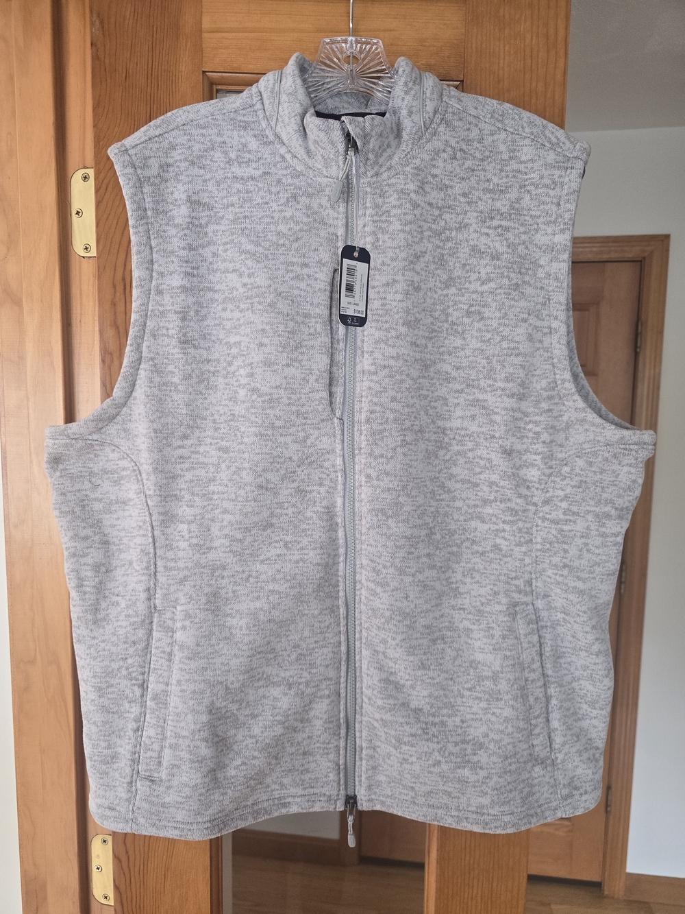 Men's Johnnie-O Heather Gray Full-Zip Sweater Vest